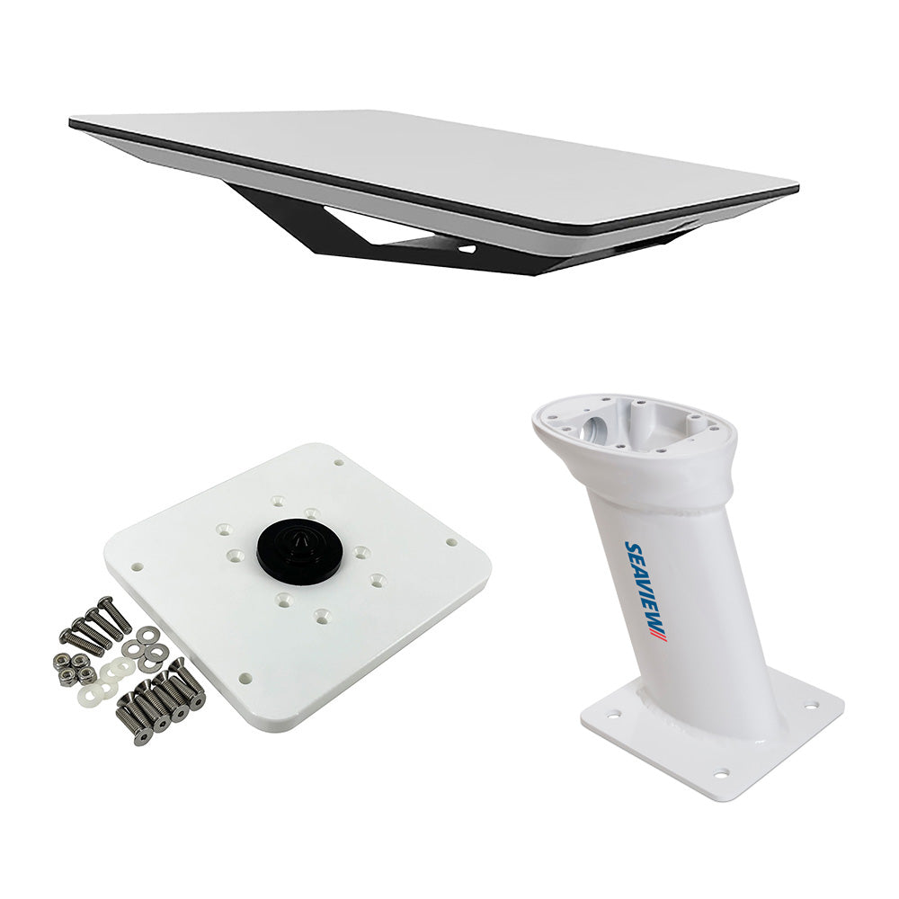 KVH Starlink Flat Panel Kit w10 Seaview Pedestal Mount ADASTLKA Starlink Top Plate Activation Service Plans Through