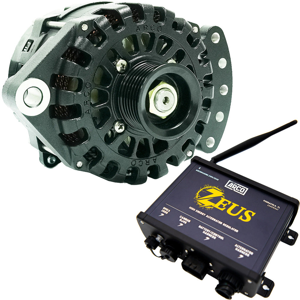 ARCO Zeus A225S 12 Single Foot Alternator wIsolated Ground Terminal Block Zeus HighEnergy Alternator Regulator