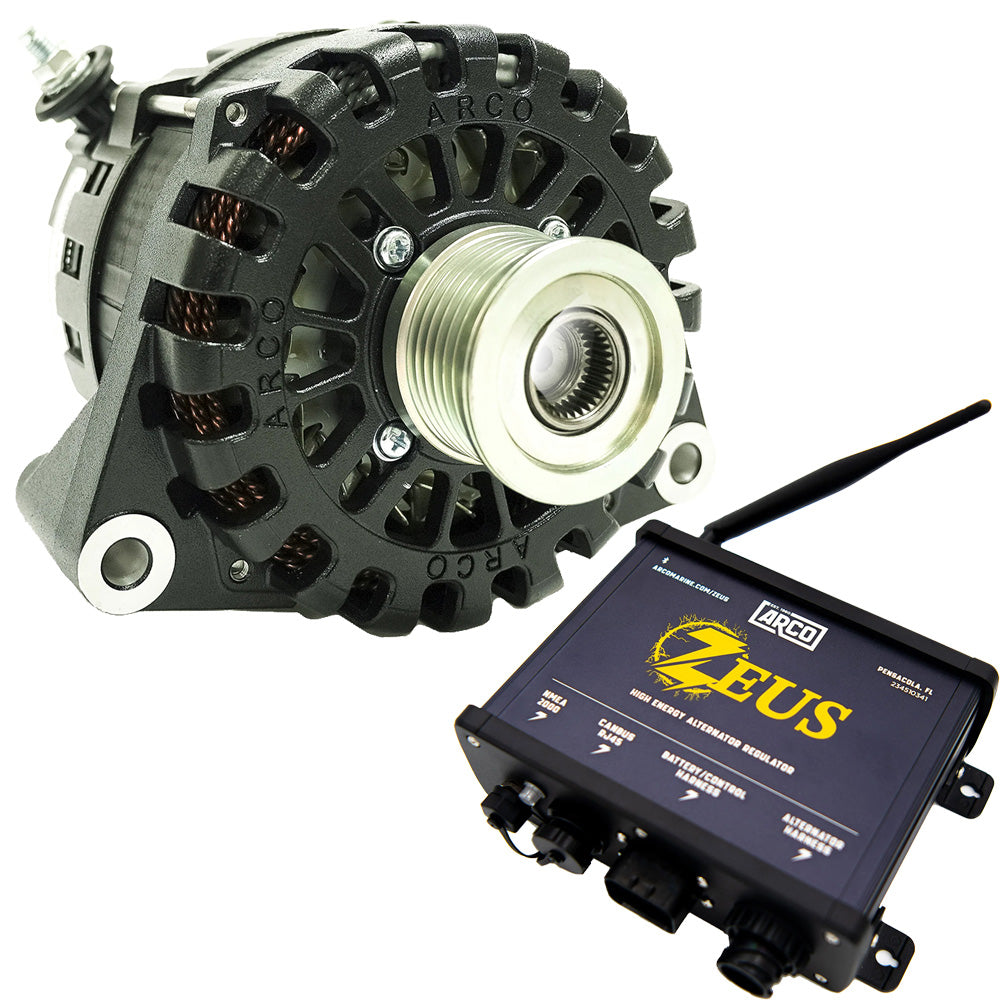 ARCO Zeus 24V 7kW N62 Alternator wClutch Pulley Zeus HighEnergy Alternator Regulator 4504AZ1000