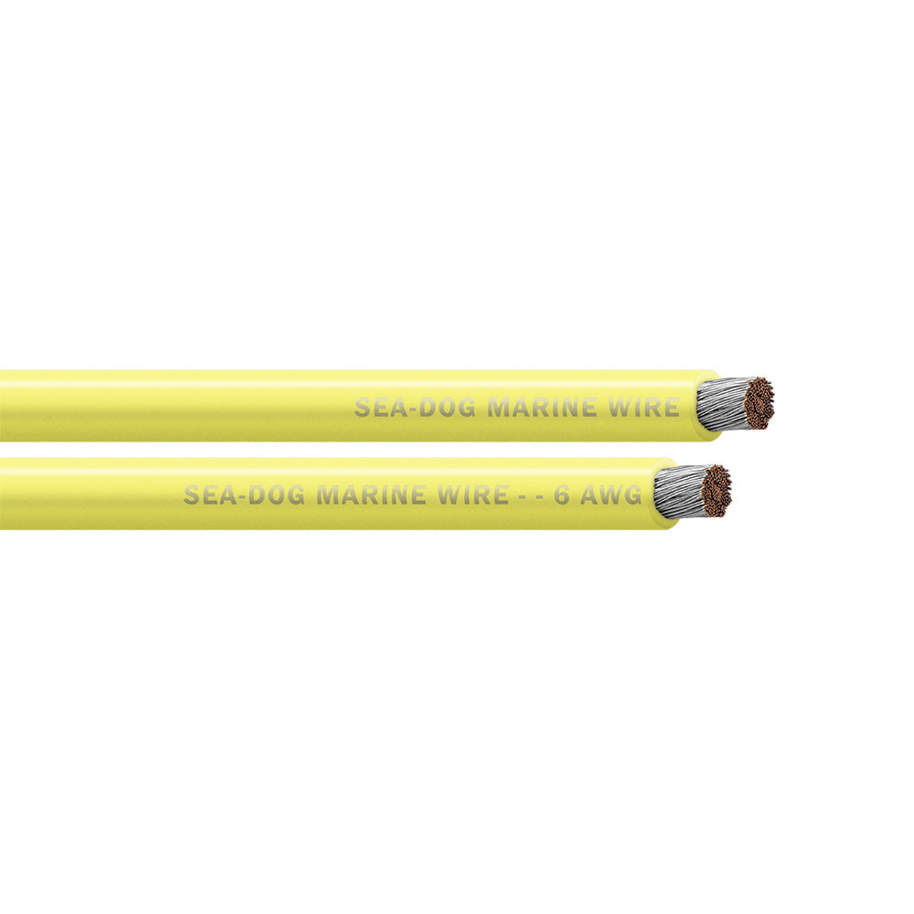 SeaDog 6 AWG Yellow Battery Cable 50 8006031