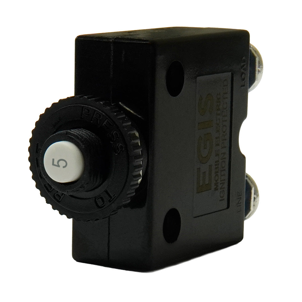 Egis 5A Push Button Panel Mount Circuit Breaker Screw Terminals 471005