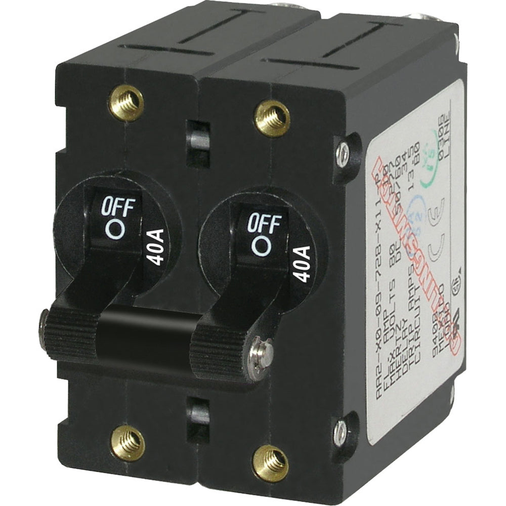 Blue Sea 7239 ASeries Double Pole Toggle 40A Black 7239