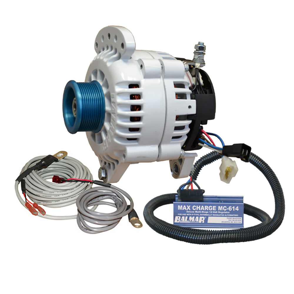 Balmar Alternator 100 AMP Kit 12V 315 Dual Foot Saddle J10 Pulley Regulator Temp Sensor 60YPMC100J10