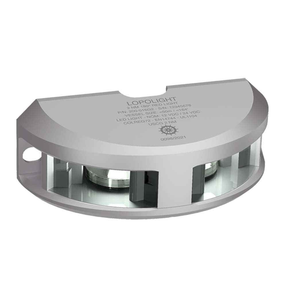 Lopolight Series 200024 Navigation Light 2NM Vertical Mount White Silver Housing 200024G2