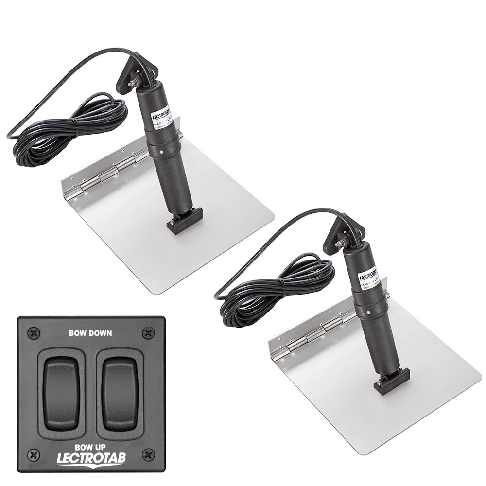 Lectrotab XKA Stainless Steel Trim Tab Kit wRocker Switch 12 x 12 XKAF12X12