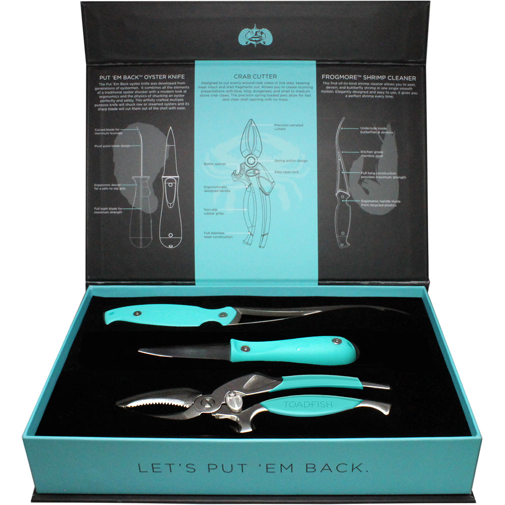 Toadfish Coastal Kitchen Collection Oyster Knife Shrimp Cleaner Crab Cutter 1011