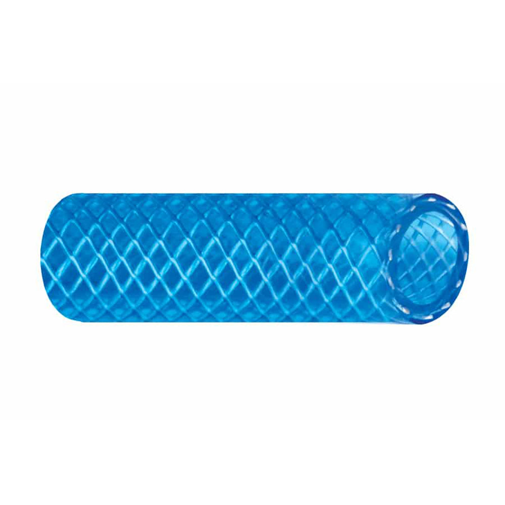 Trident Marine 12 x 50 Boxed Reinforced PVC FDA Cold Water Feed Line Hose Drinking Water Safe Translucent Blue 1650126