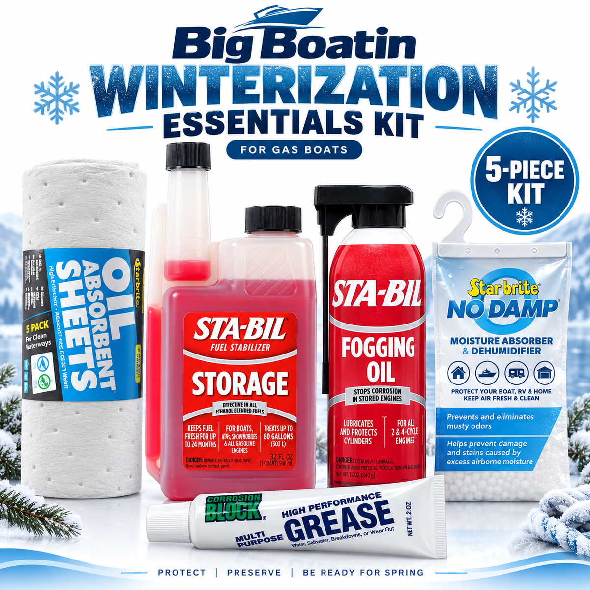 Big Boatin Winterization Essentials Kit – 5 Piece