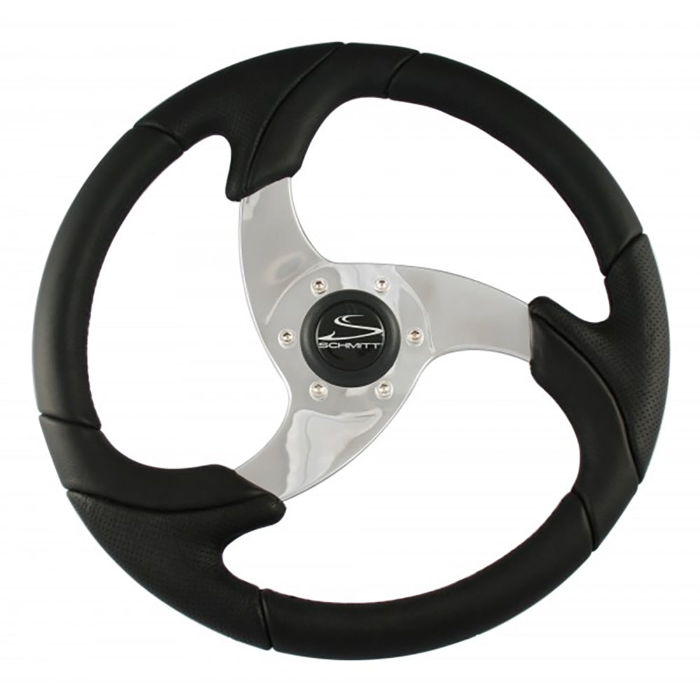 Schmitt Marine Folletto 142 Wheel  Black Polished Polyurethane  34 Tapered Shaft wBlack Center Cap PU026104R