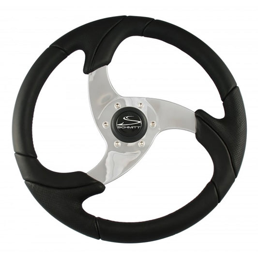 Schmitt Marine Folletto 142 Wheel  Black Polished Polyurethane  34 Tapered Shaft wBlack Center Cap PU026104R